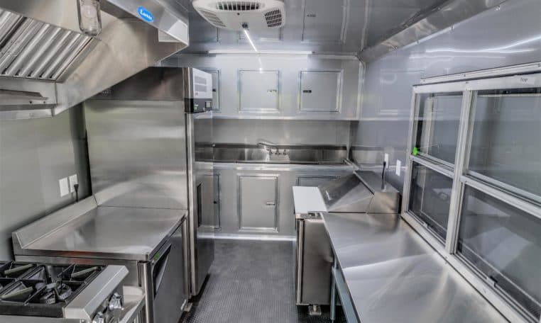 Commercial kitchen interior - Stainless steel setup